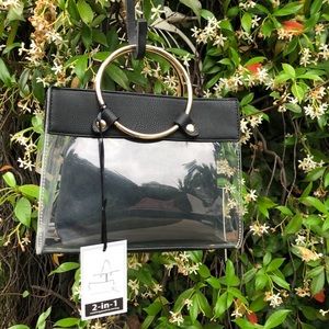 Black and clear purse